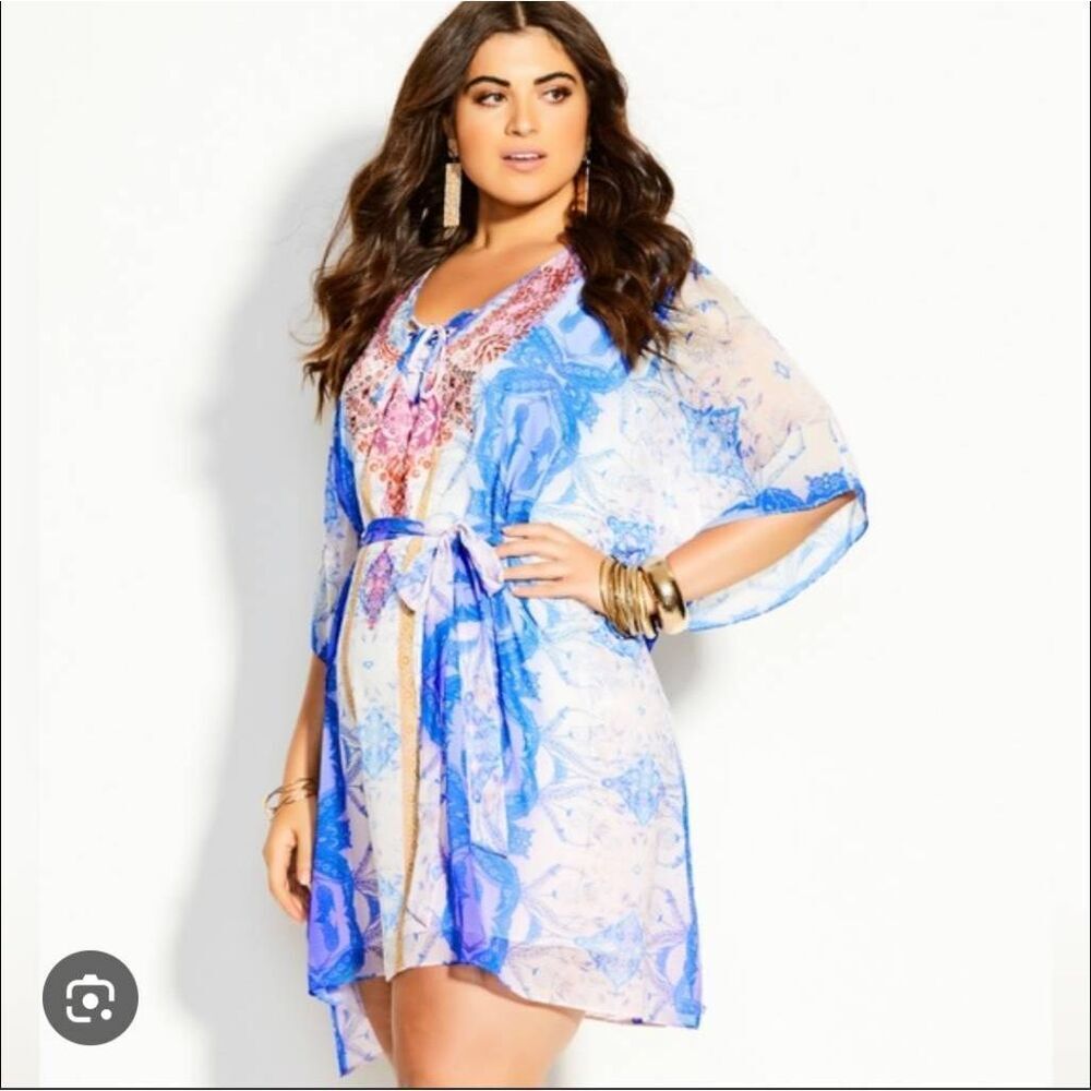 City Chic Playsuit Romper Clove Cold Shoulder Women's Plus 3X Boho Festival